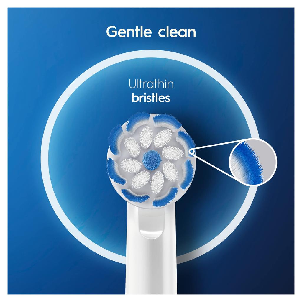 Braun Oral-b Sensitive Clean Replacement Brush Set, Soft Ultra-Fine Bristles, Frustration-Free Packaging, EB60 (12 Brushes)