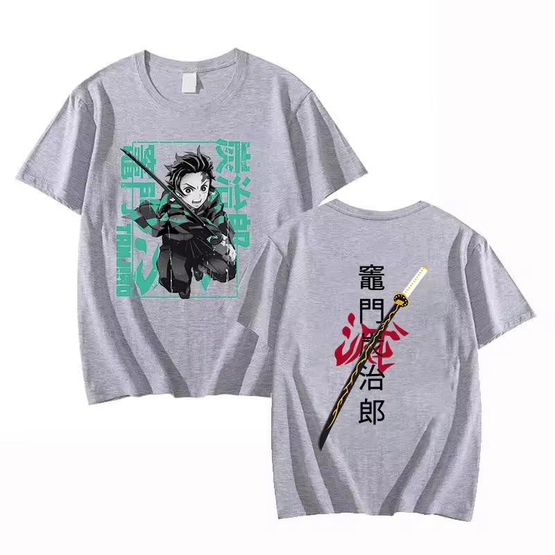 Kamado Tanjirou Printed T-shirts Anime Graphic T Shirt Women Men Casual Tops Cool Summer High Quality Cotton Short Sleeve Tshirt