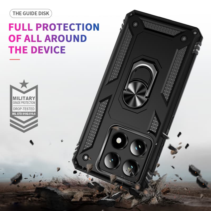 Pro Xiaomi 14T 5G Pouzdro Armor Nárazuvzdorné Magnetický Držák do Auta Prsten Pouzdra Pro Mi 14T 14 T Xiaomi14T Mi14T T14 5G Zadní Kryt
