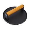 Burger Press 6.7 Inch Round Meat Hamburger Press Cast Iron Heavy Duty Burger Chopper with Wooden Handle