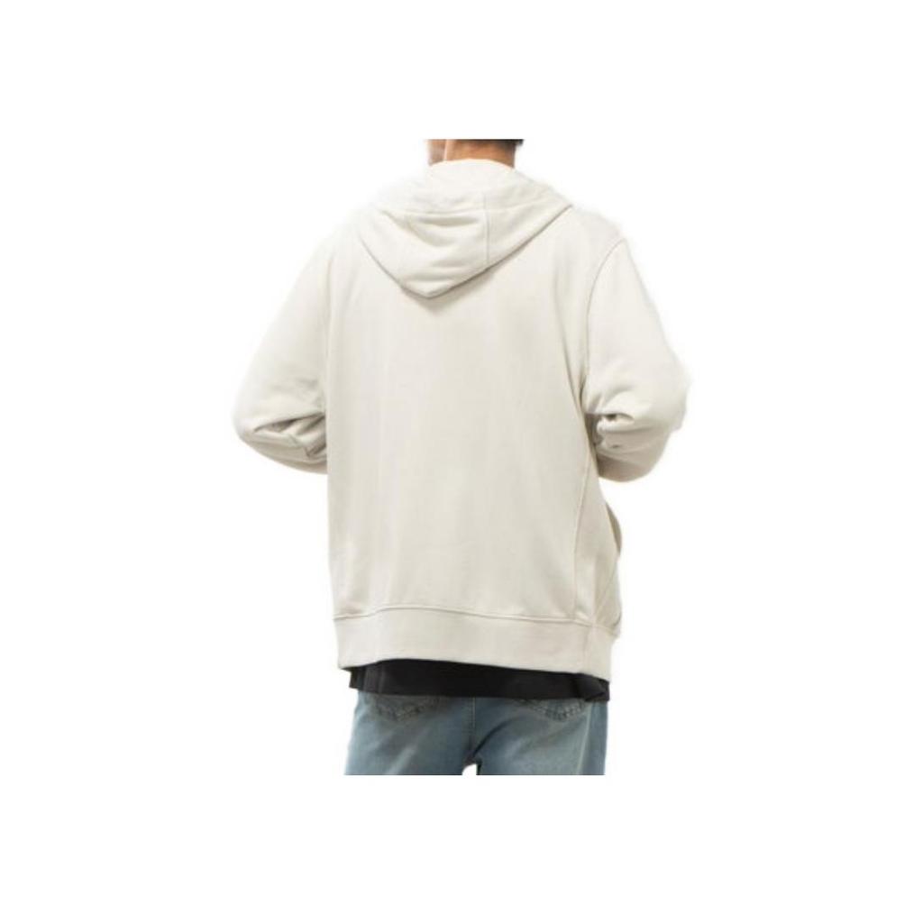 Nike Einfarbiges Kapuzen-Sweatshirt mit Reißverschluss, lange Ärmel, Herren-Oberteile, Weiß BV2649-072