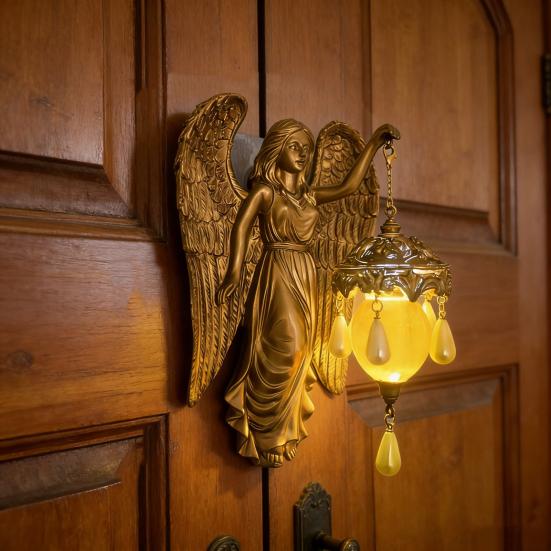 Vintage Wall Lamp Mermaid/Fairy/Angel/Goddess Night Light Decorative Wall Sconce for Bedroom Living Room Hotel Restaurant