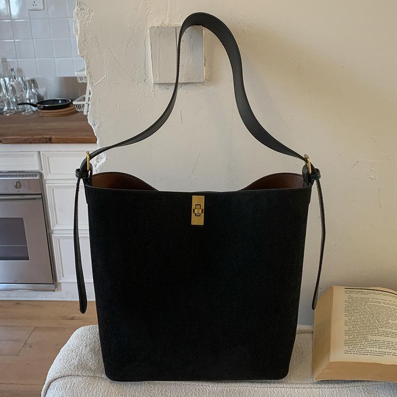 Beuteltasche Retro Wildleder Großraum Tragetasche Damen Herbst Neu Ein-Schulter Umhänge Mutter und Kind Tasche