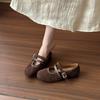 Fashion Vintage Mary Single Shoes 2025 New French Flat Versatile Rivet Shoes for Women