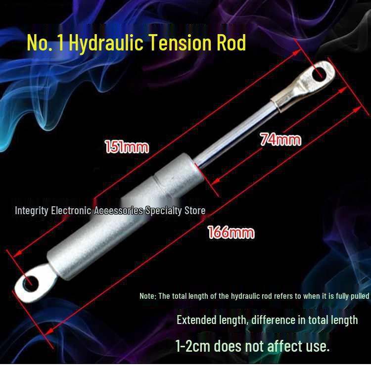 Range Hood Pneumatic Lift Support Kit - Hydraulic Rod, Buffer Bracket, Spring, Telescopic Rod.