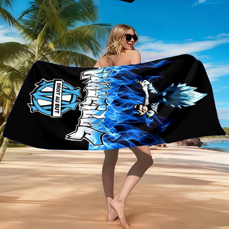 Flame Logo Design Printed Microfiber Beach Towel, Soft And Absorbent, Quick-Dry, Ideal for Summer Travel, Beach Essential, Swimming Pool