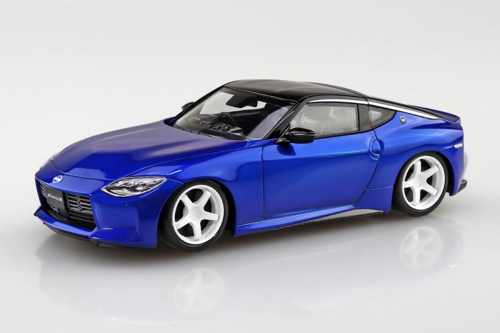 Aoshima Bunka Kyozai Scale Rakupla Snap Kit Nissan RZ34 Fairlady Z Custom Seiran Plastic Model Kit (AOSHIMA) 1/32 No. 17CU-SB Wheels, Blue,