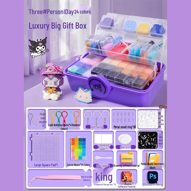 Pin Dou Fusion 3D Bead Craft Kit - Complete DIY Set with 2.6mm Materials and Tools