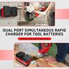 Portable Dual Ports Charger For Milwaukee 18V-20V Lithium Battery Rechargeable 48-11-1815 48-11-1820 48-11-1830 Fast Charger
