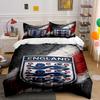 Red Bedding Set with Sketch Print Bedding Duvet Cover Set Duvet Cover Pillowcases Home Decor (1 * Duvet Cover 2 * Pillowcases, Without Duvet Insert)