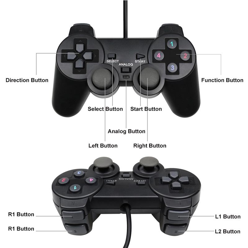 Kabelgebundener USB-PC-Controller Spiel-Joystick Gamepad Vibration Joystick für Windows XP/7/8/10 Joypad für PC Windows Computer Laptop