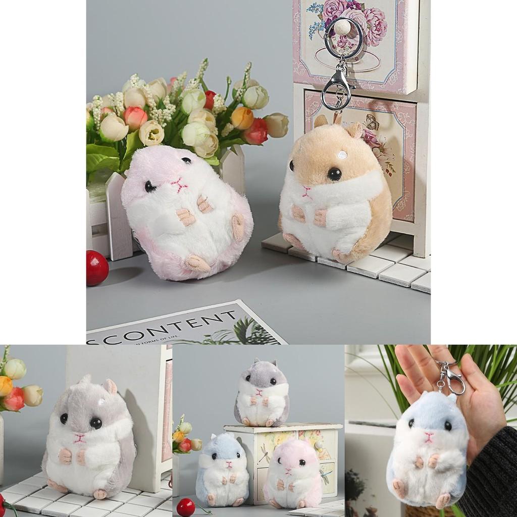 Charming Hamster Plush Keychain Cartoon Figure Soft Toy Perfect For Gifts
