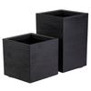 Set of Betonique Planters On Wheels 40 Board Black 2 Pcs