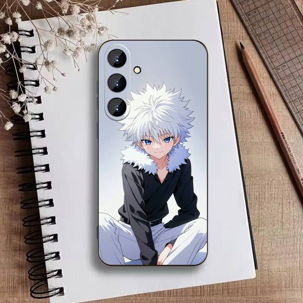W-Killua Zoldyck H-Hunter X Hunter Phone Case For Samsung Galaxy A73,A21s,A22,A31,A52,A53,A71,A41Soft Black Shell