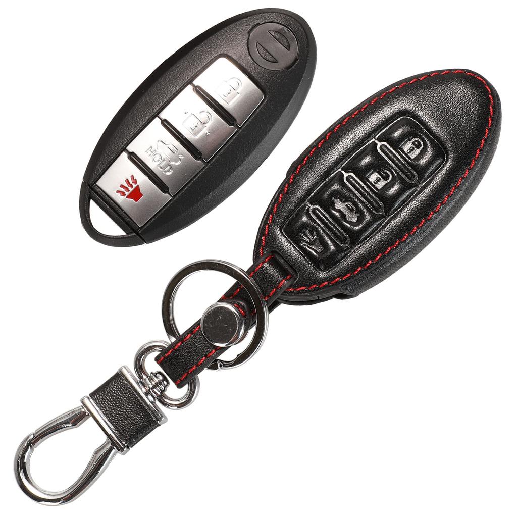 Jingyuqin Remote 3/4 Leather Key Case Cover For Nissan Qashqai J11 X-trail T31 T32 Protect Vampira Pathfinder Murano Teana Juke