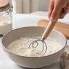 Stainless Whisk with Wood Handle, Single and Double Coil for Mixing Coffee, Milk and Powdered Drinks, Medium