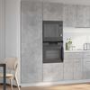 Built In Refrigerator Cabinet Lyon Concrete Grey 60 X 57 X 207 Cm Engineered Wood