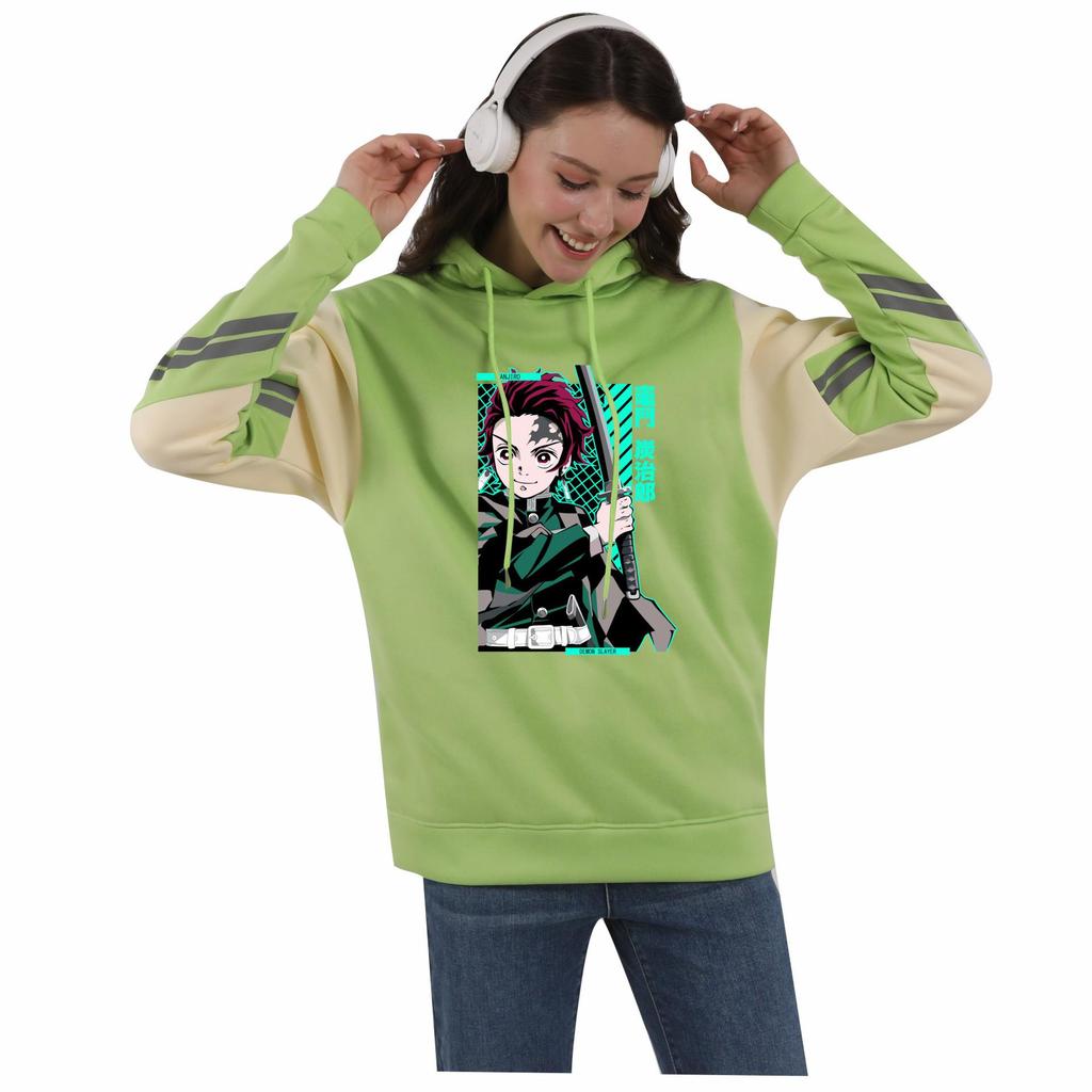 Demon Slayer Paar Patchwork Hoodie