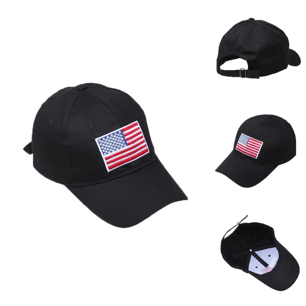 Premium Us Flag Embroidery Cap Officer Baseball Hat For Unisex Adults With Adjustability
