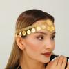 Geometric Gold Alloy Headband With Tassels For Wedding And Travel Gift