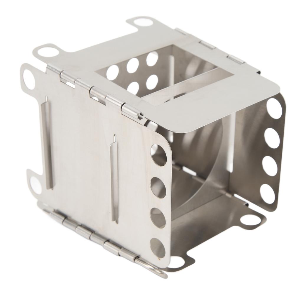 Portable Wood Stove Stainless Steel Camping Stove Ultralight Camp Mini Pocket Folding Stove for