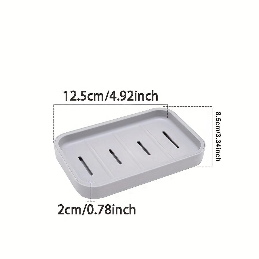 1pc Double-Layer Soap Dish with Drainage Holes - Durable Plastic Rectangular Soap Holder for Bathroom & Travel, Hygienic Drainage Design