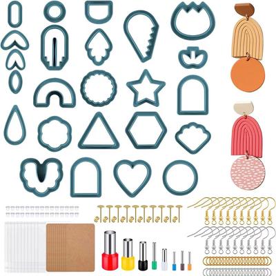Juego de 142 piezas de cortador de arcilla polimérica, molde para decoración de orejas, herramientas de bricolaje hechas a mano de arcilla polimérica