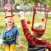 2pcs Head Hoop Basketball Party Game For Kids And Adults Carnival Game Adjustable Basketball Net Headband With 20 Balls