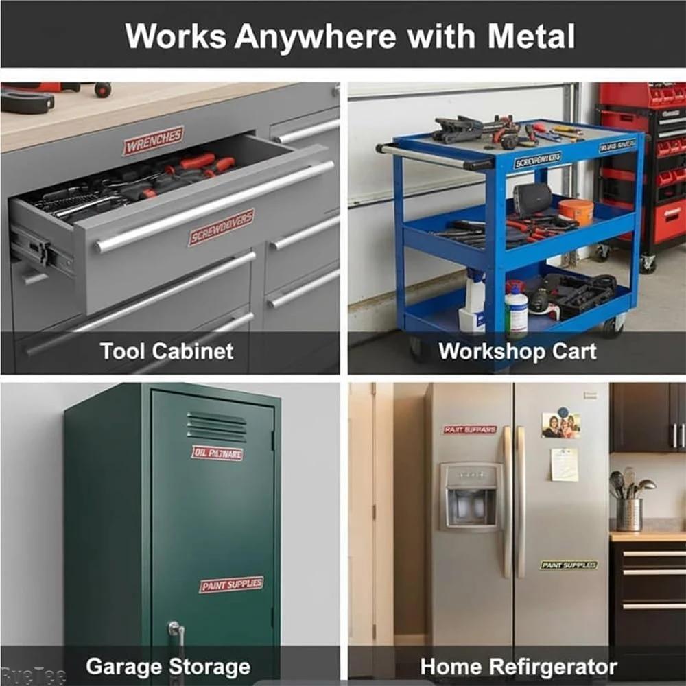 12 Pack Magnetic Toolbox Labels 3D-Printed Reusable Tool Box Organizing Accessories General Purpose