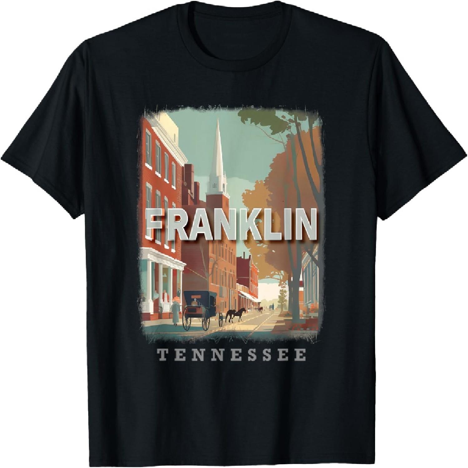 

Franklin Tennessee TN Historic Charm SD398 T-Shirt XXXXXL різнокольоровий