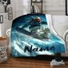 Custom Name ski Theme Printed Blanket - Perfect for Couch, Bed, Travel & Outdoor Use | Machine Washable, Cozy & Durable.