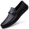 Fashion Fashion Brand Men Spring Comfortable Leisure Loafers Outdoor Men Breathable Punched Casual Leather Shoe Soft Soled Driving Shoes