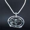 Demon Seal Stainless Steel Necklace Chain Silver Color Satan VUAL Necklaces Pendants Women/Men Jewelry gargantilha N7017S03