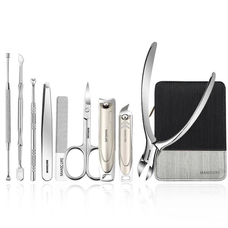 Manicure Set Pedicure Sets Nail Clipper Stainless Steel Professional Nail Cutter Tools with Travel Case Kit Christamas Gift