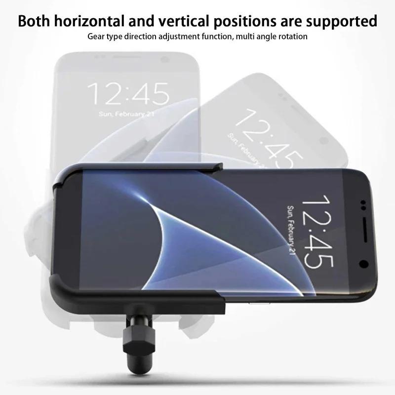 Motorrad Aluminiumlegierung Rückspiegel 360° drehbarer Telefonhalter