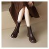 Bottes Martin en cuir souple pour femmes automne et hiver 2025 bottines Chelsea polyvalentes nouvelles bottines courtes françaises pour femmes bottes fines à talon épais pour femmes