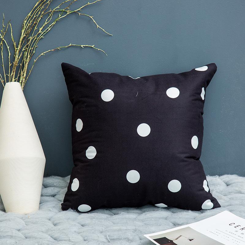 Nordic Throw Pillow Cover Plush Black and White Geometric Striped Simple Pillow Cover Sofa Cushion Cover