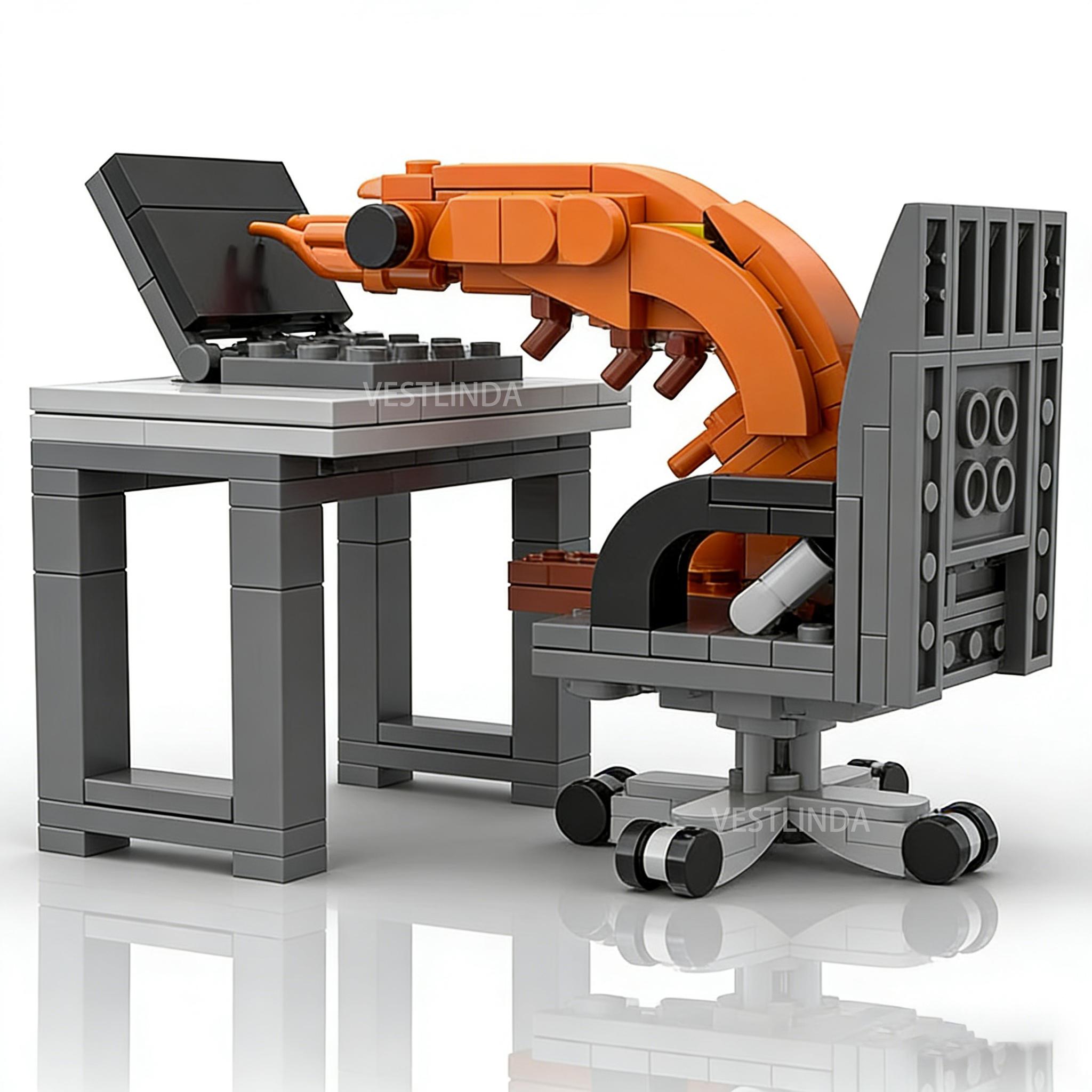 

MOC Assembling Block Shrimp Model Figurines Puzzle Assembly Boys and Girls Randomly Mixing Internet Celebrity Ingenious Parodies Premium Quality
