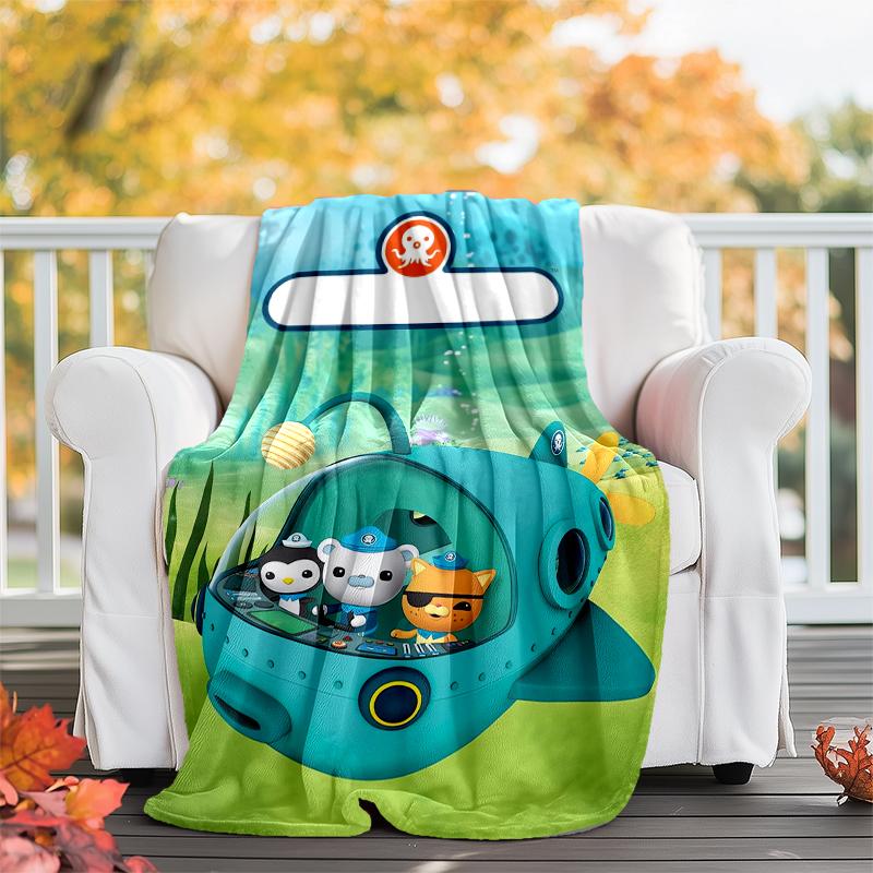 The Octonauts Theme Printed Blanket - Perfect for Couch, Bed, Travel & Outdoor Use | Machine Washable, Cozy & Durable.