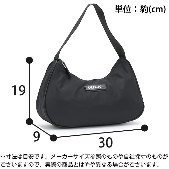 Milkfed Women's Logo Plate Handbag Tote Bag, Black