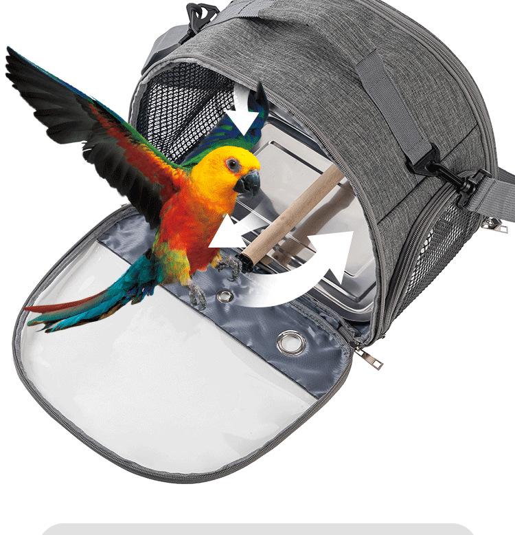 Portable Waterproof Bird & Small Pet Carrier: Foldable Bag for Hamsters, Parrots, Pigeons, Mynas, and Cockatiels.