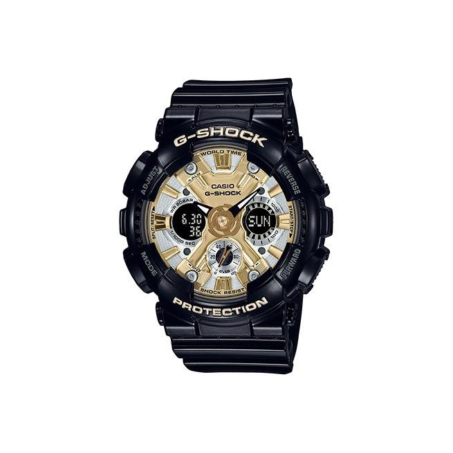 CASIO Women s Black Watch GMA-S120GB-1APR Black Gold Watch Dial