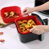 Non-Stick Silicone Air Fryer Pot Baking Pan with Handles - Even Heating Dishwasher Safe Kitchen Accessory for Healthy Cooking