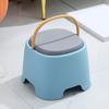 Kids Low Stool with Handle Stackable Heavy Duty Non-Slip Lightweight Footstool Home Living Room Bathroom Kindergarten Toddlers Step Stool