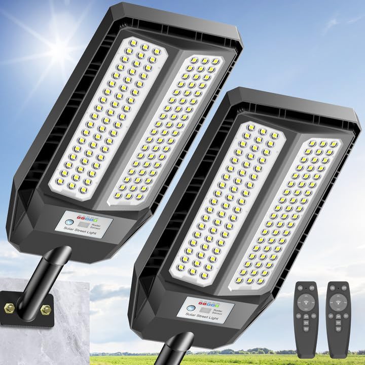 

Adewalk Solar Outdoor 500 Вт Люмены Датчик Уличный солнечный фонарь с движением IP66 Светодиодный уличный Наружный Автоматический при Регулируемый Запуск Солнечная энергия Ноль чёрный