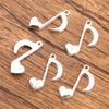 10pcs Musical Note Pendant Piano Guitar Microphone Speaker Suona Music Equipment Alloy Jewelry Accessories