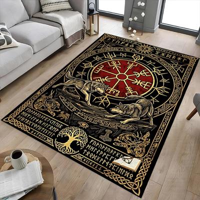 1PC Viking Norse Non-Slip Floor Carpet, Office, Family, Bedroom, Studio - Large Area Rug, Decorative Mat, Longlasting Material-C0439