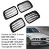 Auto Frontklappe Nieren-Kühlergrill Glänzend Schwarz Für BMW E36 3er Serie 1997 1998 1999 Facelift 51138195152 51138195151
