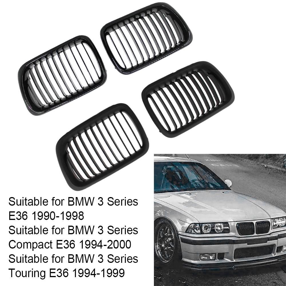 Auto Frontklappe Nieren-Kühlergrill Glänzend Schwarz Für BMW E36 3er Serie 1997 1998 1999 Facelift 51138195152 51138195151