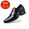 Men's Leather Shoes Men's Soft Leather Pointed Business Dress High Heels 6CM Foot Cover Height 8 Cm Foreign Trade Men's Shoes